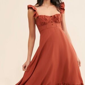 FARM Rio Ruffle Strap Maxi Dress